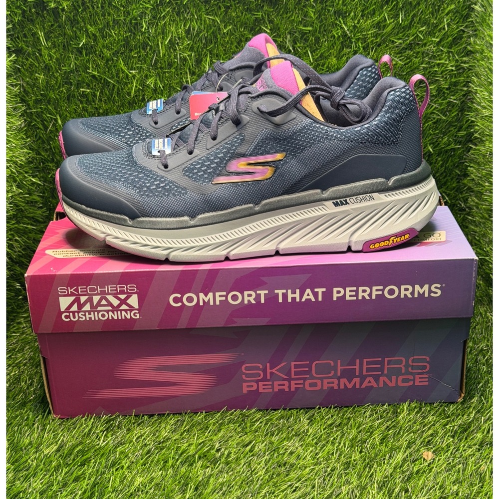 Skechers GOrun Max Cushioning Premier 2.0 Navy Purple Sneakers 129700 Womens 11